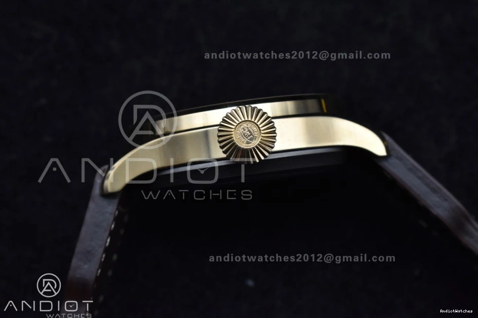 on Dial ZF IW501005 Leather Minimalist Strap Best Real Brown Big A 519 Bronze Black Edition 1:1 Pilot 0407